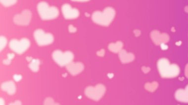 Romantik İfadeler İçin Yumuşak Pembe Kalp Bokeh