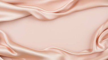 Zarif kumaşlı yumuşak pastel pembe saten kumaş, boşluğu kopyala