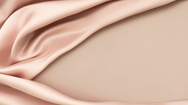 Tarafsız Saten Zarafeti: Yumuşak Bej ile Lüks Kumaş Örtüsü