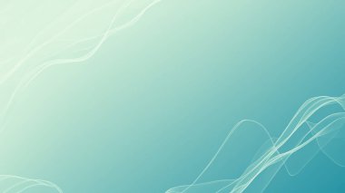 Tranquil Water Flow - Soyut Açık Mavi ve Teal Tasarımı