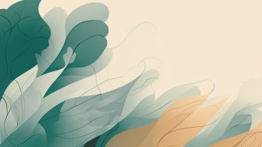 Huzur Dalgaları: Soyut Doğadan İlham Alınan Bir Çizim