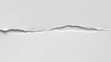 Yırtılmış Kenarlı Beyaz Kağıt Dokusu