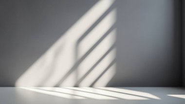 Gri Minimalist Arkaplanda Çapraz Işık ve Gölgeler