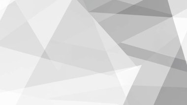 Soyut üçgen şekilleri ve açıları olan beyaz ve gri bir arkaplan. Soyut arkaplan tasarımı, geometrik çizgiler, şeffaf materyalin beyaz ve gri katmanları, soyut beyaz iş arkaplan raporu tasarımı veya eş zamanlı web sitesi tasarımı