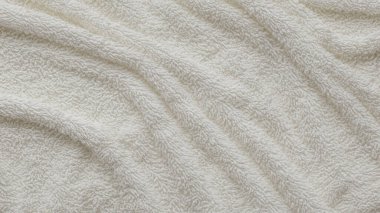 Close-Up Towel Fabric Texture, Flowing Soft Cotton with Pleats and Draperies clipart