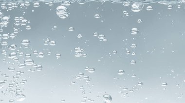 Gerçekçi su altı köpüren hava kabarcıkları arka plan. Köpüklü su, akvaryumda hava kabarcıkları, soda.