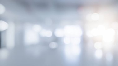 Bulanık Parlak Laboratuvar Beyaz Boş Oda Arkaplanı Yumuşak Işık Bokeh