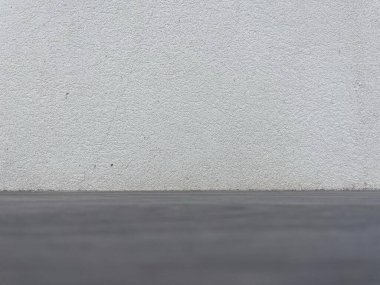 Tarafsız Minimalist Yapısı Boş Beyaz Duvar ve Koyu Beton Döşeme Model Arkaplanı