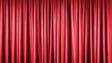 Pürüzsüz Dikey Katlı Kırmızı Tiyatro Perdesi Arkaplanı