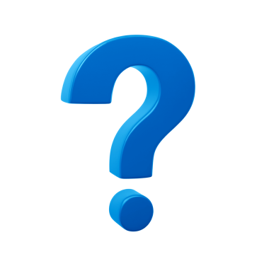 Mavi 3B Soru İşareti Şeffaf Arkaplanda İzole Edildi - PNG