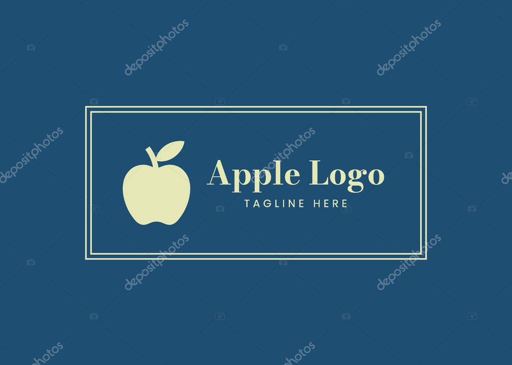 Apple logo design in minimalistic style