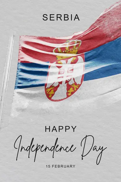 Serbia Independence day banner, Social Media Design Template