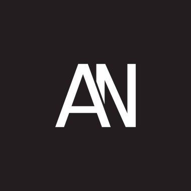 Siyah beyaz bir logo ve harfler...