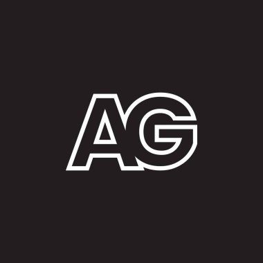 Siyah beyaz bir logo. Üzerinde de AG harfleri var.