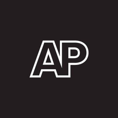 Siyah beyaz bir logo. Üzerinde AP harfi var.
