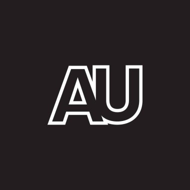 Au harfli siyah beyaz bir logo.