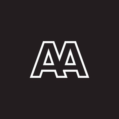 siyah ve beyaz harfler aa logo