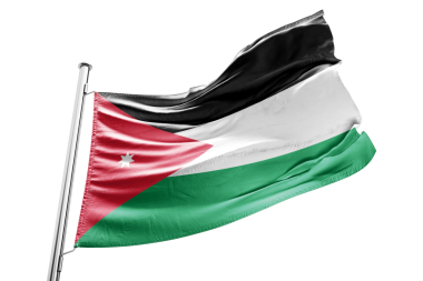 Beyaz arka planda Filistin bayrağı