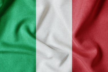 Kumaş dokusunda İtalyan bayrağı.