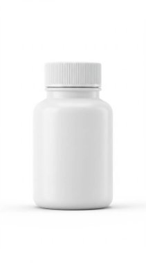 Beyaz arka planı olan boş bir şişe.