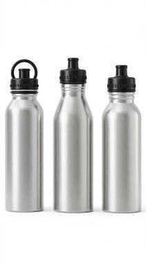 Beyaz arka plan üzerinde izole plastik termos