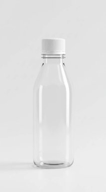 Beyaz arkaplanda boş cam kavanoz