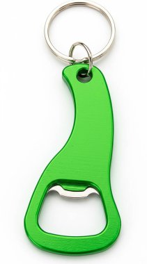 Beyaz zemin üzerine yeşil askı