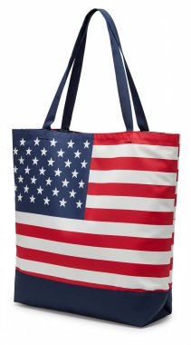 Beyaz arka planda Amerikan bayrağı. 3d illüstrasyon