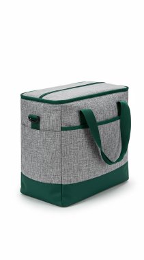 Beyaz arka plan üzerinde izole yeşil çanta