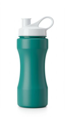 Beyaz arka planda izole edilmiş bebek için yeşil şişe