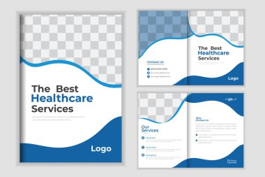İşiniz için Tıbbi Çift Katlı Broşür Şablonu