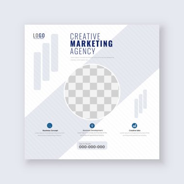 Serbest Pazarlama Ajansı Sosyal medya paylaşımı veya sosyal medya şablon vektör tasarımı