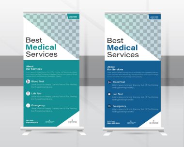 Tıbbi Afiş Tasarımı veya Sağlık Hizmetleri ve Dl Flyer Tasarım Şablonu.