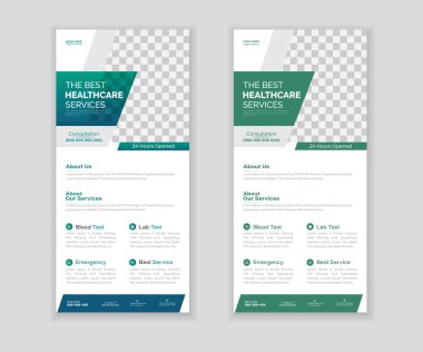 İşiniz için Tıbbi Katlama veya Dl Flyer Şablonu