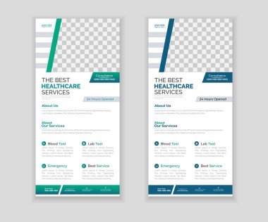 İşiniz için Tıbbi Katlama veya Dl Flyer Şablonu