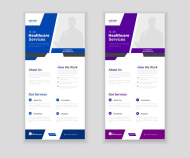 İşiniz için Tıbbi Katlama veya Dl Flyer Şablonu