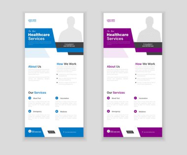 İşiniz için Tıbbi Katlama veya Dl Flyer Şablonu