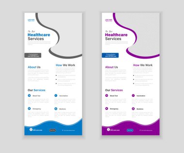 İşiniz için Tıbbi Katlama veya Dl Flyer Şablonu