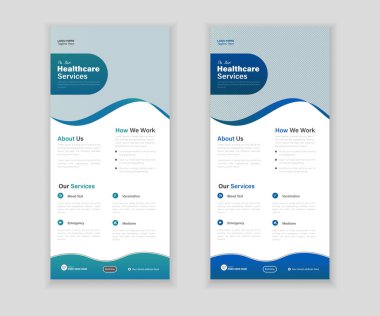 İşiniz için Tıbbi Katlama veya Dl Flyer Şablonu