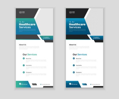 İşiniz için Tıbbi Katlama veya Dl Flyer Şablonu