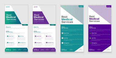 Tıbbî Paket Katlama veya DI Flyer ve raf Tasarım Yaratıcı Flyer Set, Şirket Markası, Broşür Şablonu