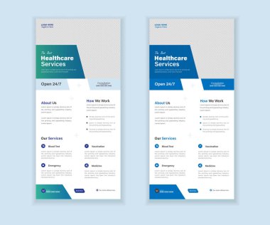 İş yeriniz için Tıbbi Katlama veya Dl el ilanı ve raf tasarımı şablonu