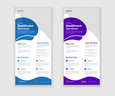 İş yeriniz için Tıbbi Katlama veya Dl el ilanı ve raf tasarımı şablonu