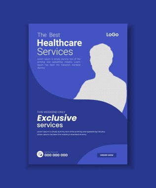 Tıbbi poster, rulo-up, Dl Flyer ve raf kartı tasarımı