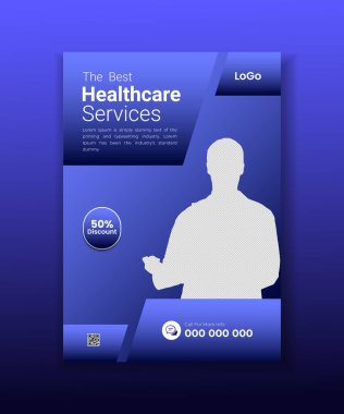 Tıbbi poster, rulo-up, Dl Flyer ve raf kartı tasarımı