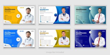 Tıbbi konsept Youtube kapağı ve küçük resim tasarım şablonu