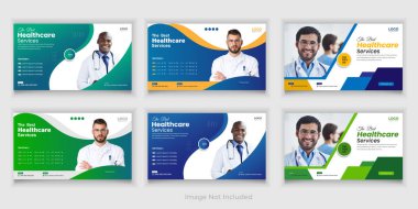 Tıbbi konsept Youtube kapağı ve küçük resim tasarım şablonu