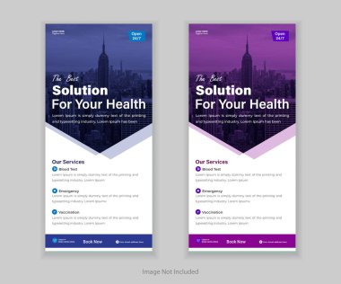 İşiniz için Tıbbi Katlama veya Dl Flyer Şablonu