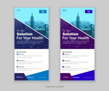 İşiniz için Tıbbi Katlama veya Dl Flyer Şablonu