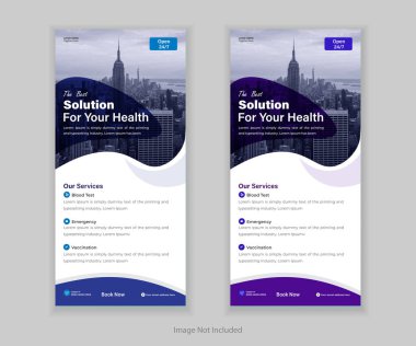 İşiniz için Tıbbi Katlama veya Dl Flyer Şablonu